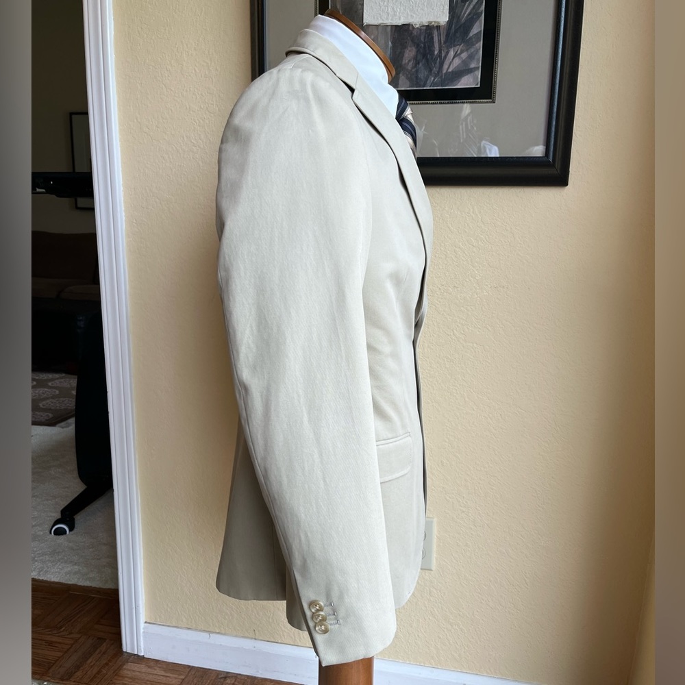 Banana Republic All Cotton Tan Jacket Size 38R Modern Fit - Picture 9 of 14
